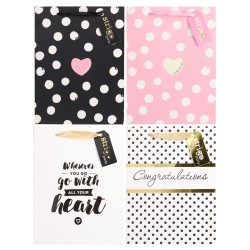 Set 4 pungi hartie 18x23(h)x10cm 210 gsm. PART027