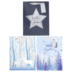 Set 3 pungi hartie 18x23(h)x10cm 210 gsm. PART043