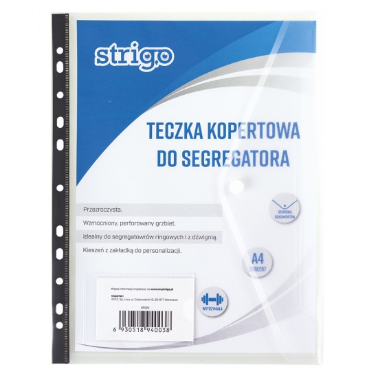 Mapa plic cu capsa PP A4 Strigo pentru biblioraft Strigo SF022