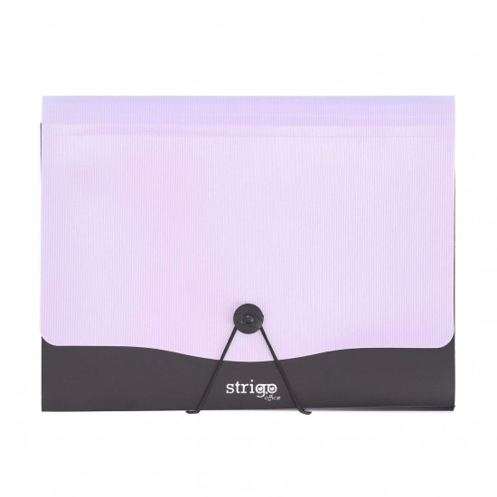 Mapa Strigo PP, A4, 13 compartimente, inchidere cu elastic, clips metalic, mov SF050 Mapa Strigo PP, A4, 13 compartimente, inchidere cu elastic, clips metalic, mov SF050