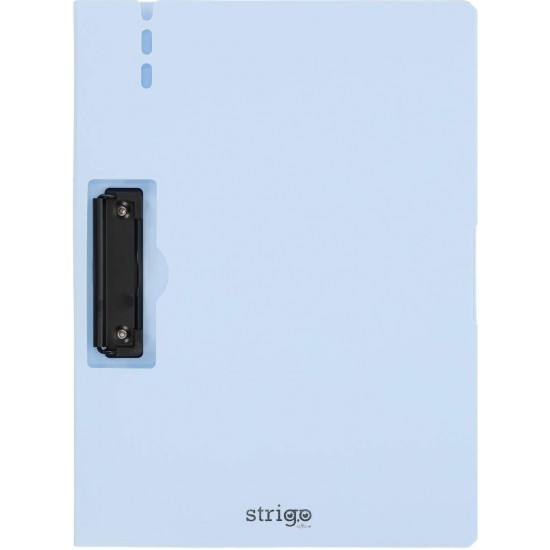 Clipboard Strigo vertical A4 cu clip metalic lateral, suport stilou, albastru deschis SF055 Clipboard Strigo vertical A4 cu clip metalic lateral, suport stilou, albastru deschis SF055