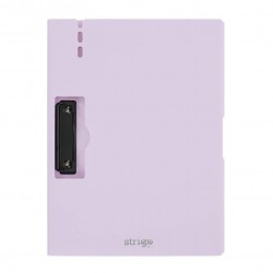 Clipboard Strigo vertical A4 cu clip metalic lateral, suport stilou, mov SF056