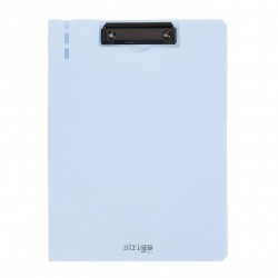 Clipboard Strigo vertical A4, suport stilou, albastru deschis SF061
