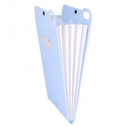 Organizator Strigo, PP, A4, vertical, 5 separatoare, inchidere capsa, albastru SF067