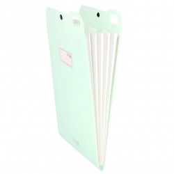 Organizator Strigo, PP, A4, vertical, 5 separatoare, inchidere capsa, menta SF068