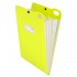 Organizator Strigo, PP, A4, vertical, 5 separatoare, inchidere capsa, verde neon SF069