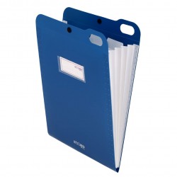 Organizator Strigo, PP, A4, vertical, 5 separatoare, inchidere capsa, bleumarin SF072