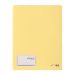 Mapa Strigo, PP, A4, 40 folii protectie, galben SF086