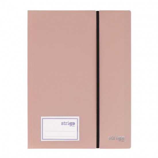 Mapa Strigo, PP, A4, cu elastic, 20 folii protectie roz deschis SF088 Mapa Strigo, PP, A4, cu elastic, 20 folii protectie roz deschis SF088