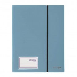 Mapa Strigo, PP, A4, cu elastic, 30 folii protectie, gri-albastru SF091