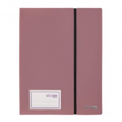 Mapa Strigo, PP, A4, cu elastic, 30 folii protectie, roz inchis SF092
