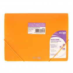 Mapa Strigo Plastic A4, banda elastica, neon portocaliu SF095 Mapa Strigo Plastic A4, banda elastica, neon portocaliu SF095