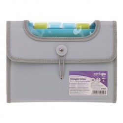 Mapa Strigo Plastic Extensibil A5, 6 Compartimente, gri SF099
