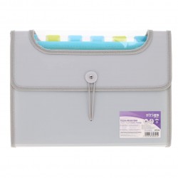 Mapa Strigo Plastic Extensibil A4 ,12 Compartimente, gri SF103