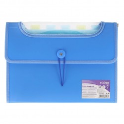 Mapa Strigo Plastic Extensibil A4, 12 Compartimente, albastru SF104