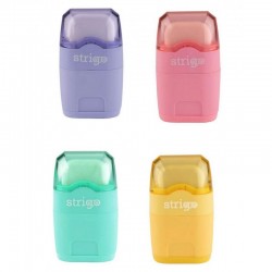 Ascutitoare Strigo Pastel doua dimensiuni cu guma de sters SSC145