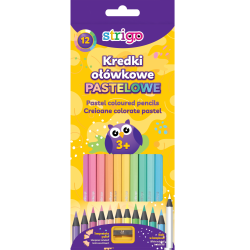 Creioane colorate Strigo pastel 12 culori SSC183 Creioane colorate Strigo pastel 12 culori SSC183