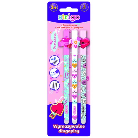 Blister Strigo pix  cerneala cu stergere, LOVEX 3, SSC209X3 BL