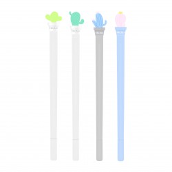 Pix din silicon cu gel Strigo Cactus, mina 0.5 mm albastra,  SSC231