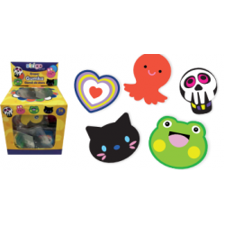 Gumă de șters Strigo cu forme amuzante, 18 modele diferite, SSC410 Gumă de șters Strigo cu forme amuzante, 18 modele diferite, SSC410