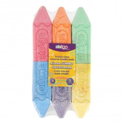 Creta Strigo JUMBO dubla, 6 culori, 3 bucati SSC412