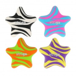 Gumă de șters Strigo bicolora, forma stea, 4 culori  SSC418