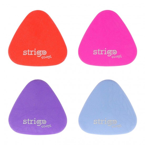 Gumă de șters Strigo triunghiulara, 4 culori, SSC419