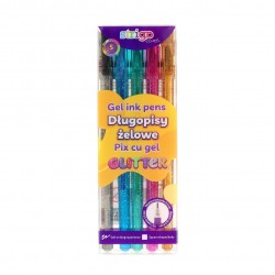Pix cu gel Strigo Glitter, 0.8mm, 5 culori/set SSC425