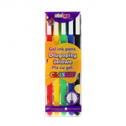 Pix cu gel Strigo Classic, 0.8mm, 5 culori/set SSC426