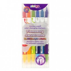 Markere Strigo duble cu schimbare de culoare, 6 buc/10 culori SSC439