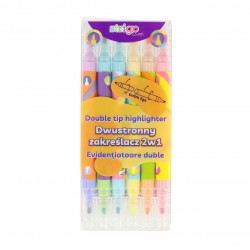 Evidentiator Strigo 2 in 1, 6 culori neon si 6 culori pastel, SSC442