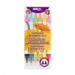 Evidentiator si liner Strigo 2 in 1, 12 culori, SSC443