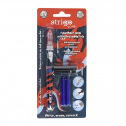 Stilou Strigo cerneala cu stergere + 2 rezerve + dispozitiv curatare, in blister, Dragon SSC474