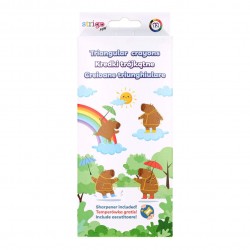 Creioane colorate Strigo, 12 culori, Seria Capybara SSC500