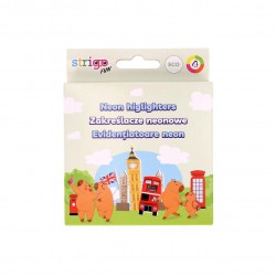 Set 4 textmarkere Neon Strigo, Seria Capybara SSC504