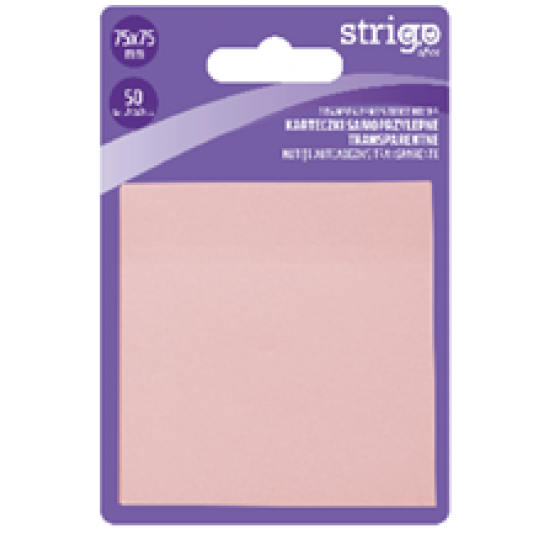 Notite Adezive Strigo 75x75mm roz pastel 50 file SSN026 Notite Adezive Strigo 75x75mm roz pastel 50 file SSN026