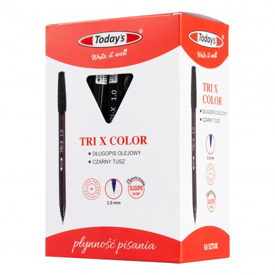 Pix TODAYS TRI X COLOR negru, 1.0 mm 78937 Pix TODAYS TRI X COLOR negru, 1.0 mm 78937