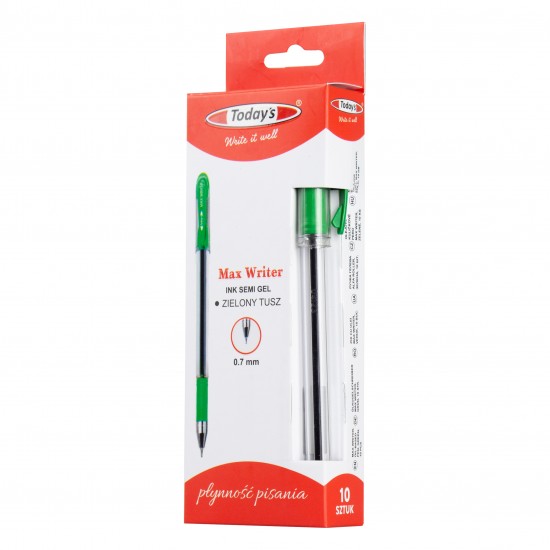 Pix TODAYS MAX WRITER semigel, verde, 0.7 mm 79248 Pix TODAYS MAX WRITER semigel, verde, 0.7 mm 79248