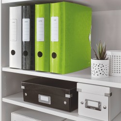 Biblioraft Leitz Active WOW 180°, A4, 75 mm, polyfoam, verde metalizat Biblioraft Leitz Active WOW 180°, A4, 75 mm, polyfoam, verde metalizat