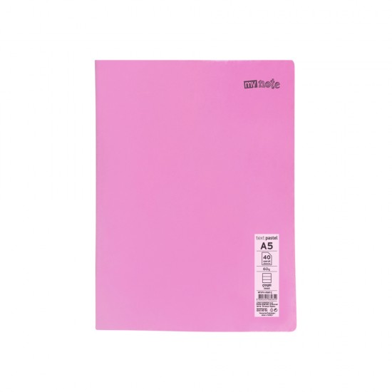 Caiet capsat Mynote, format A5, 40 file offset 60 g/mp, liniatura dictando, coperta PP pastel, mix de 8 culori Caiet capsat Mynote, format A5, 40 file offset 60 g/mp, liniatura dictando, coperta PP pastel, mix de 8 culori