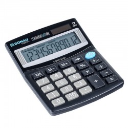 Calculator de birou Donau Tech, 122 x 100 x 32 mm, 12 digiti, negru Calculator de birou Donau Tech, 122 x 100 x 32 mm, 12 digiti, negru
