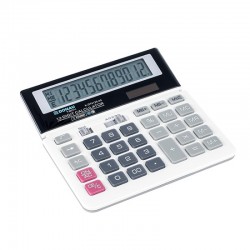 Calculator de birou Donau Tech, 155 x 152 x 28 mm, 12 digiti, alb Calculator de birou Donau Tech, 155 x 152 x 28 mm, 12 digiti, alb
