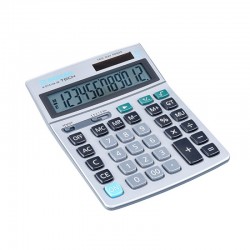 Calculator de birou Donau Tech, 210 x 154 x 37 mm, 12 digiti, argintiu Calculator de birou Donau Tech, 210 x 154 x 37 mm, 12 digiti, argintiu