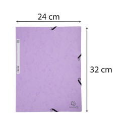 Dosar plic Exacompta Aquarel, A4, carton, inchidere elastic, mov Dosar plic Exacompta Aquarel, A4, carton, inchidere elastic, mov