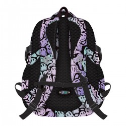 Ghiozdan BP01 ST Right Crazy Faces 4 compartimente, 43x32x21 cm Ghiozdan BP01 ST Right Crazy Faces 4 compartimente, 43x32x21 cm