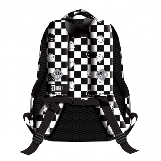Ghiozdan BP26 ST Right Chess Cats 3 compartimente, 39x27x17 cm Ghiozdan BP26 ST Right Chess Cats 3 compartimente, 39x27x17 cm