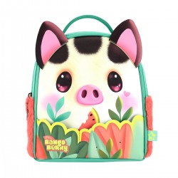 Ghiozdan Gorjuss 21x23x9 cm, cu set pinuri Piggy Porcusorul Ghiozdan Gorjuss 21x23x9 cm, cu set pinuri Piggy Porcusorul