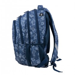 Ghiozdan Hash HS-233, 4 compartimente, design cactusi Ghiozdan Hash HS-233, 4 compartimente, design cactusi