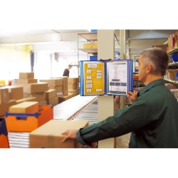 Kit complet Tarifold, din otel, pentru perete, A4, 10 display-uri, albastru Kit complet Tarifold, din otel, pentru perete, A4, 10 display-uri, albastru