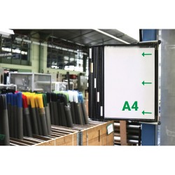 Kit complet Tarifold, din otel, pentru perete, A4, 10 display-uri, negru Kit complet Tarifold, din otel, pentru perete, A4, 10 display-uri, negru